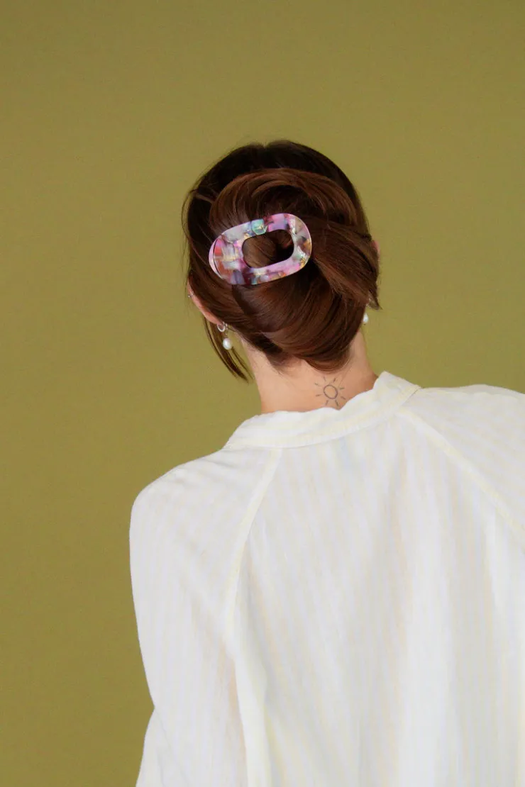 Andi Acetate Circle Cutout Flat Claw Clips