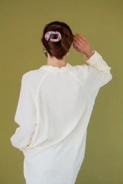 Andi Acetate Circle Cutout Flat Claw Clips