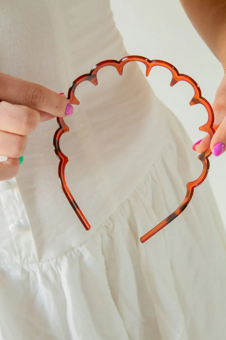 Andi Amber Tortoise Wide Tooth Headband