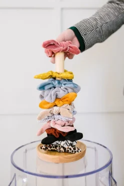 Andi Logo Wooden Scrunchie Tower