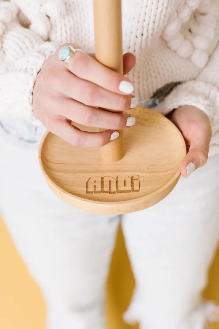 Andi Logo Wooden Scrunchie Tower
