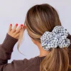 Andi x Rad Rev Grey Checkered Jumbo Scrunchie