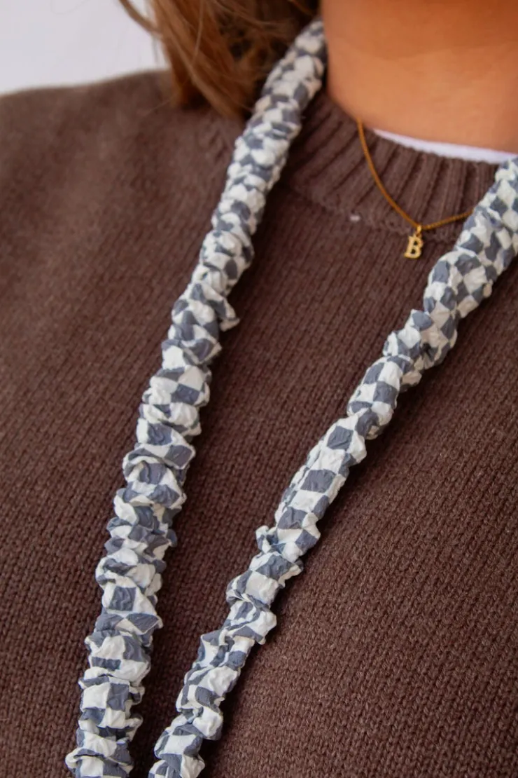 Andi x Rad Rev Grey Checkered Lanyard