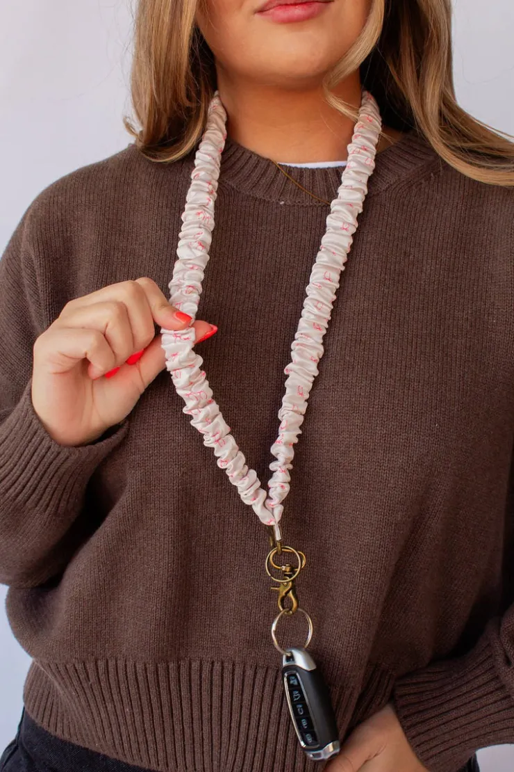 Andi x Rad Rev Pink Bows Lanyard