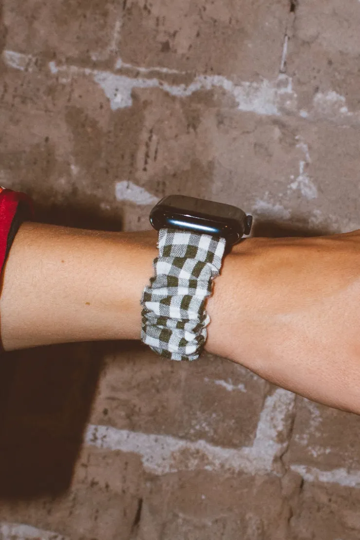 Andi Aspen Green Scrunchie Apple Watchband
