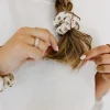 Andi Autumn Lace Trimmed Oversized Scrunchie