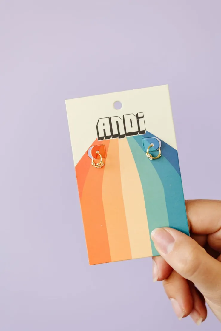 Andi Baby Daisy Hoop Earrings - Hypoallergenic