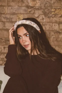 Andi Beige Braided Headband