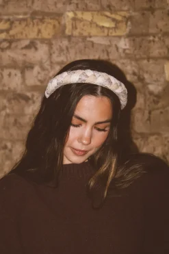 Andi Beige Braided Headband