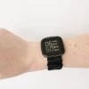 Andi Black Hexagon Athletic Watch Band for Fitbit Versa