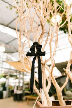 Andi Black Long Bow Scrunchie