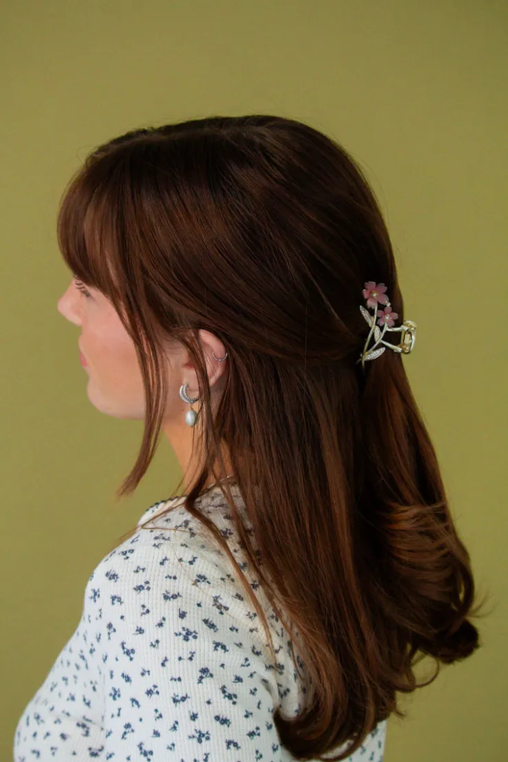 Andi Blush Blossom Claw Clip