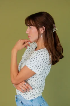 Andi Blush Blossom Claw Clip