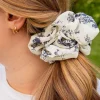 Andi Botanical Blue Jumbo Scrunchie