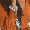 Andi Brown Checkered Keychain