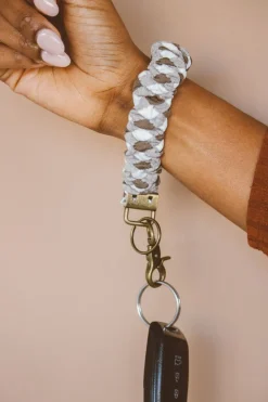 Andi Brown Checkered Keychain