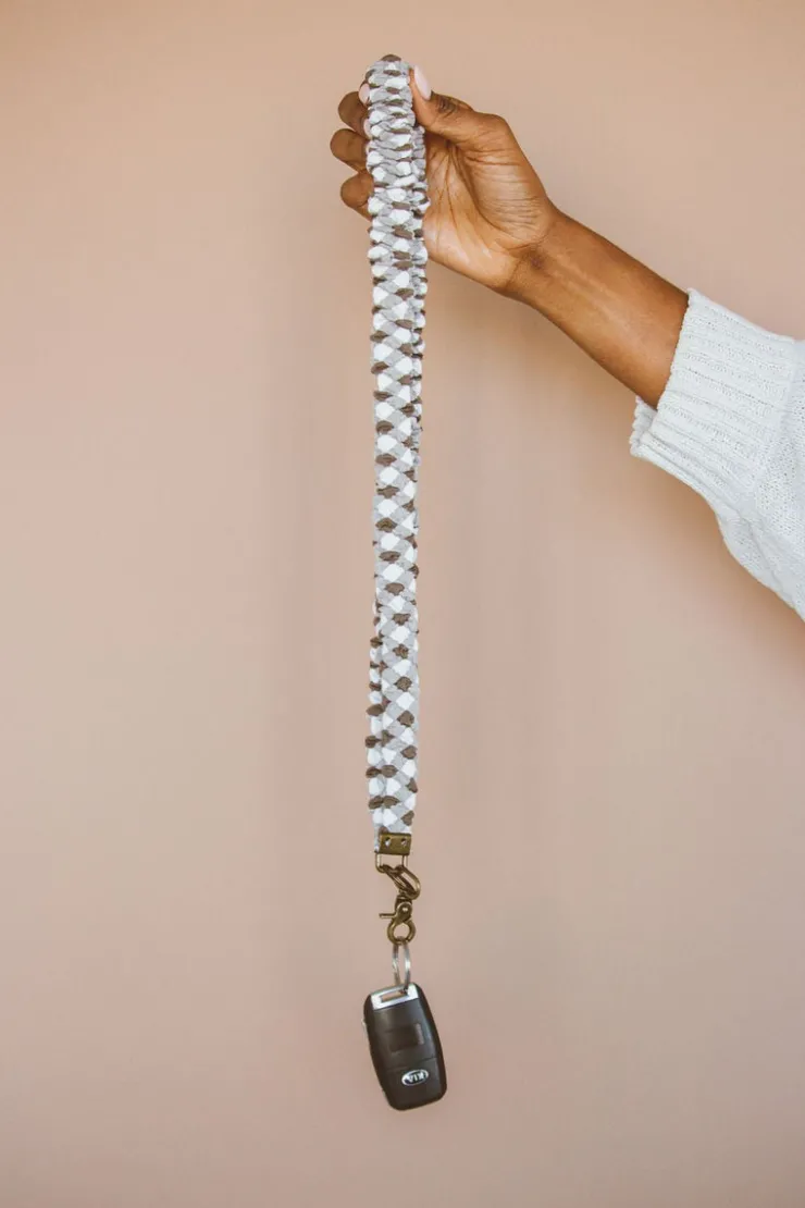 Andi Brown Checkered Lanyard