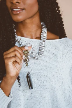 Andi Brown Checkered Lanyard