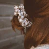 Andi Brown Checkered Oversized Scrunchie
