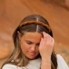 Andi Brown Velvet Braided Headband