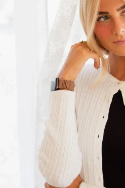 Andi Brown Waffle Scrunchie Band Compatible with Apple Watch