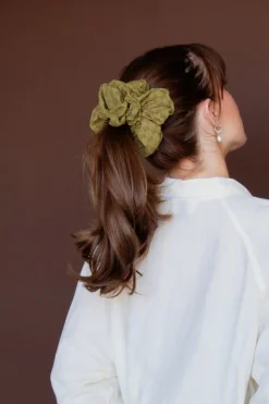 Andi Chartreuse Jumbo Scrunchie