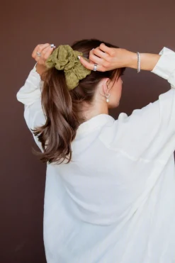 Andi Chartreuse Jumbo Scrunchie