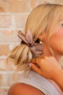 Andi Cocoa Bow Scrunchie