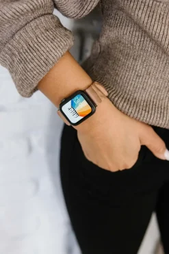 Andi Coffee Scrunchie Watch Band for Fitbit Versa