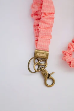 Andi Coral Gingham Lanyard
