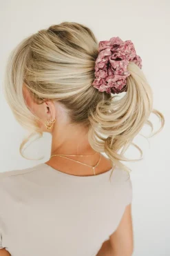Andi Cranberry Rose Jumbo Scrunchie