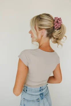 Andi Cranberry Rose Jumbo Scrunchie