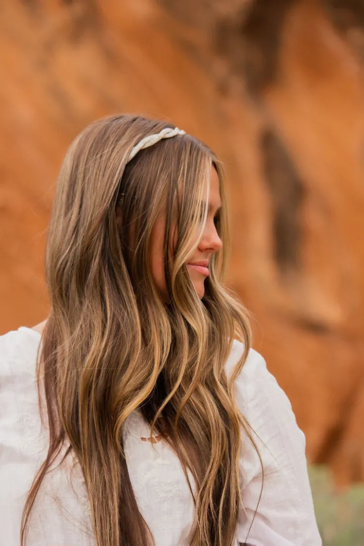 Andi Cream Acetate Braided Headband