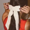 Andi Cream Tweed Bow