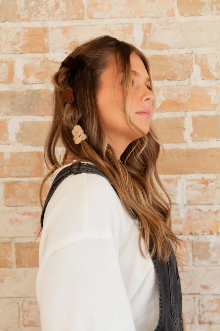 Andi Dashed Neutral Hair Tie 5-Pack