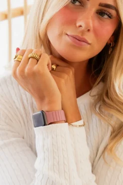 Andi Deep Rose Magnetic Loop Watch Band