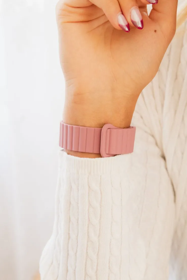 Andi Deep Rose Magnetic Loop Watch Band