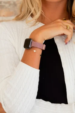 Andi Dusty Purple Thin Weaved Watch Band