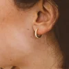 Andi Effortless Crystal Hoops - Hypoallergenic