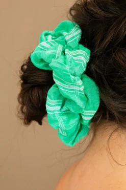Andi Emerald Stripe Jumbo Scrunchie