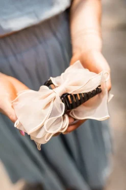 Andi Fancy Bow Claw Clip