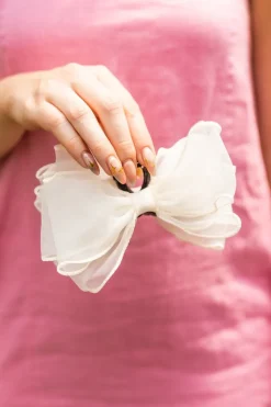Andi Fancy Bow Claw Clip