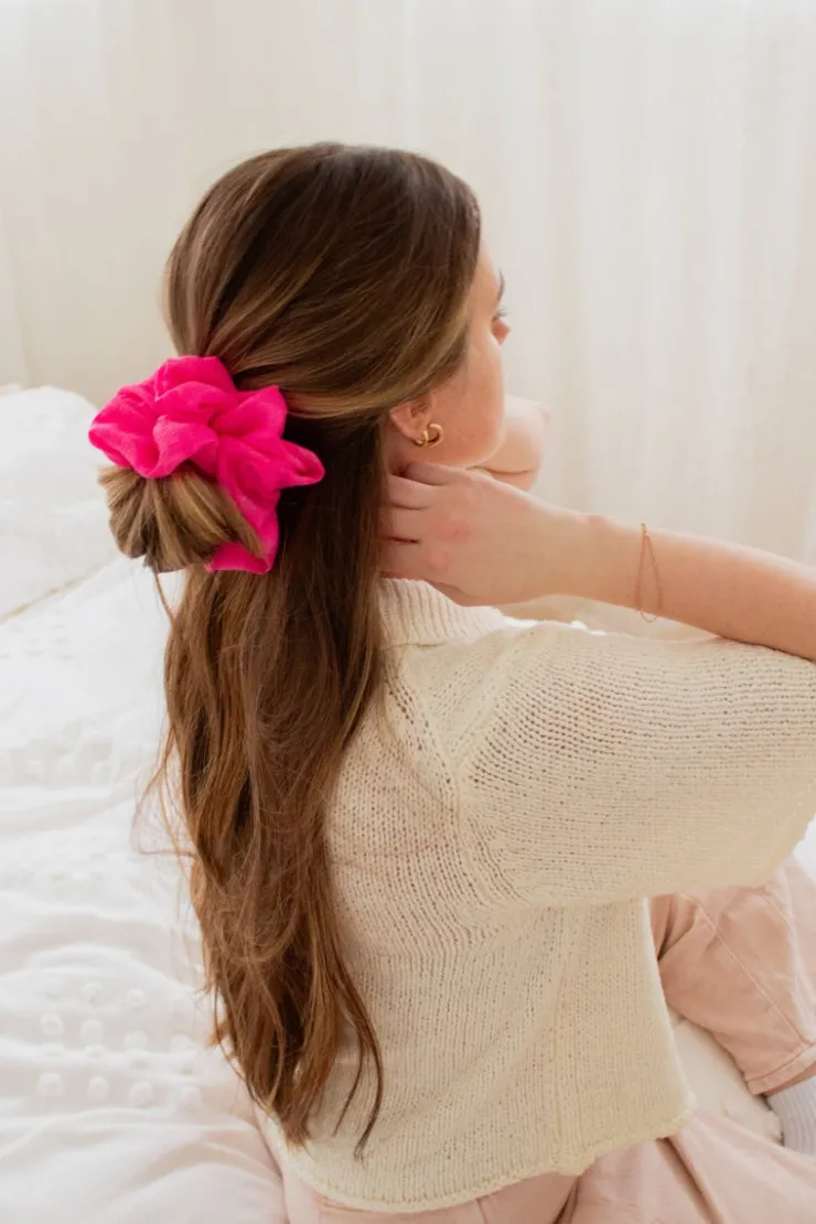 Andi French Fuchsia Scrunchie