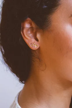 Andi Girly Bow Earrings - Hypoallergenic