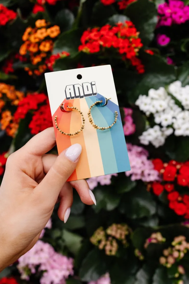 Andi Gold Daisy Hoops - Hypoallergenic