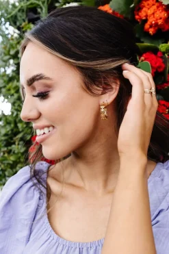 Andi Gold Daisy Hoops - Hypoallergenic