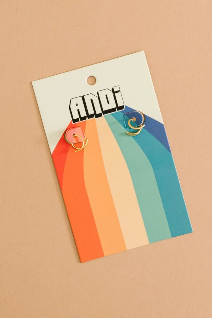 Andi Gold Double Hoop Dupes