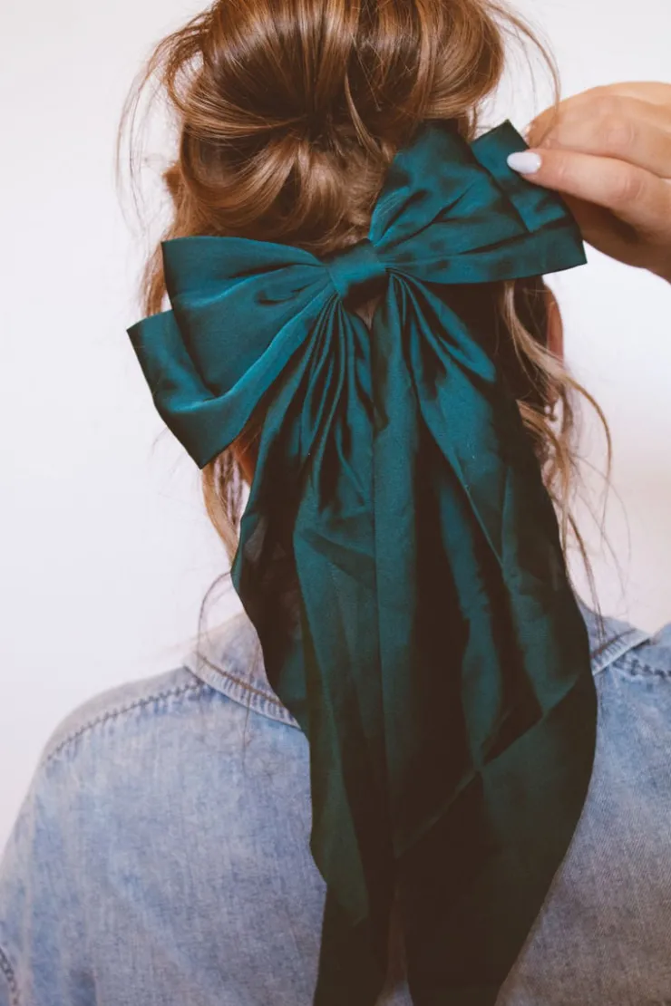 Andi Green Satin Bow