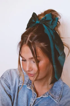 Andi Green Satin Bow