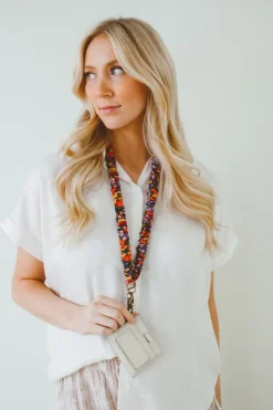 Andi Groovy Bright Floral Lanyard